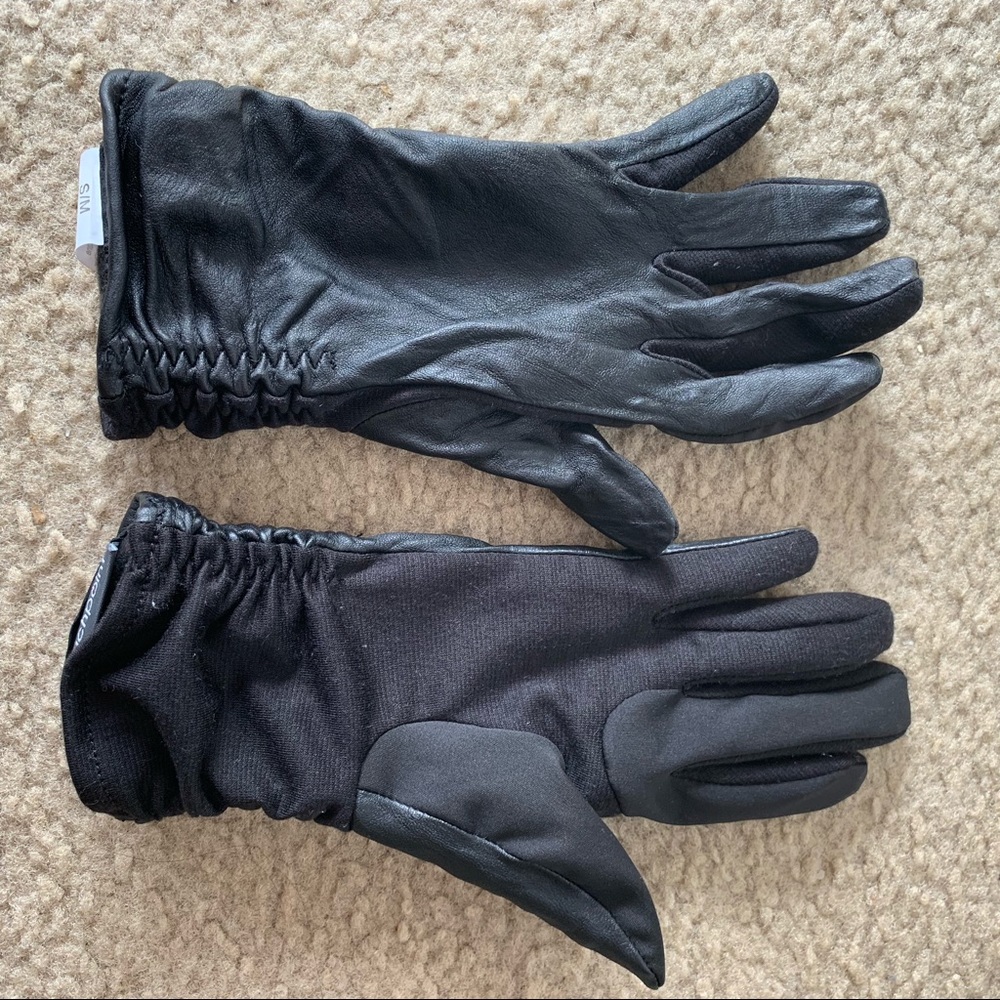 Leather touch screen gloves